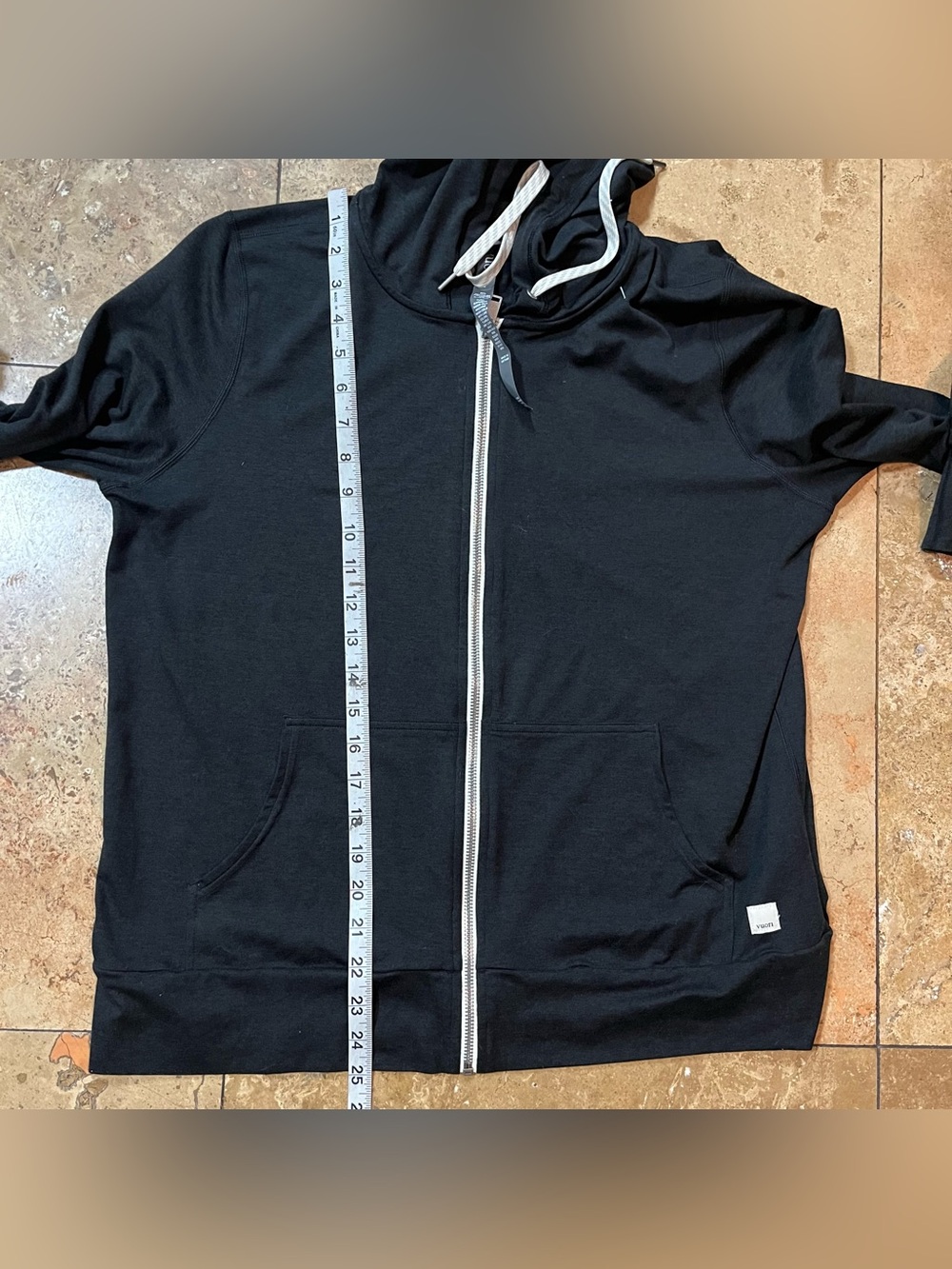 Vuori Women’s Halo Performance Hoodie Full Zip Jacket Black Heather VW268 Large - Picture 7 of 7